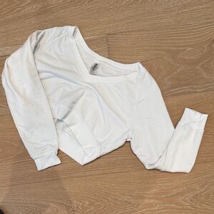Alter’d State As Revival Classic White V-NeckCropped Sweatshirt size Small